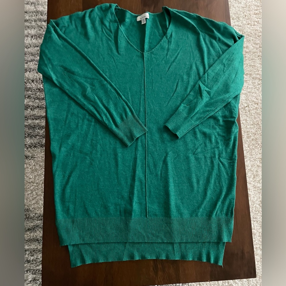 Alison Joy Oversized Tunic Green Sweater - Size M/L